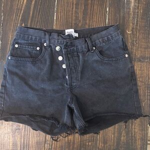 Princess Polly Black Jean Shorts